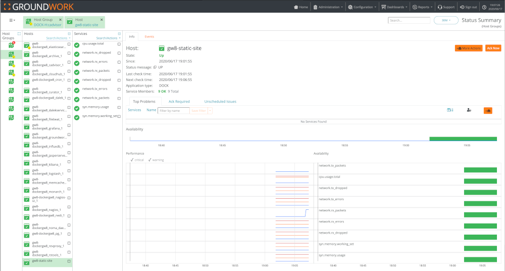 GroundWork Docker containers